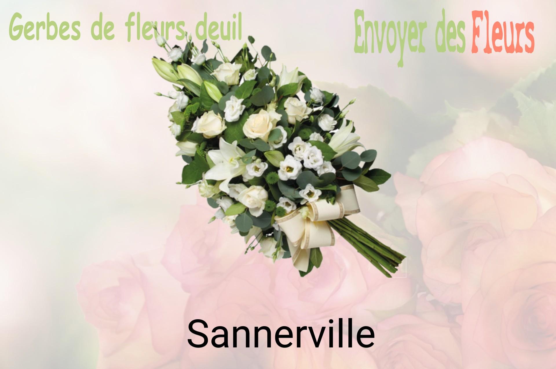 Gerbe de fleurs de deuil livrée à Sannerville